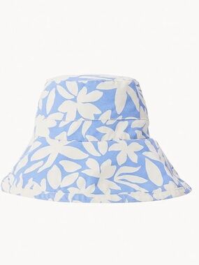Rip curl moisture wicking reversible Blue and White Floral Bucket Hat